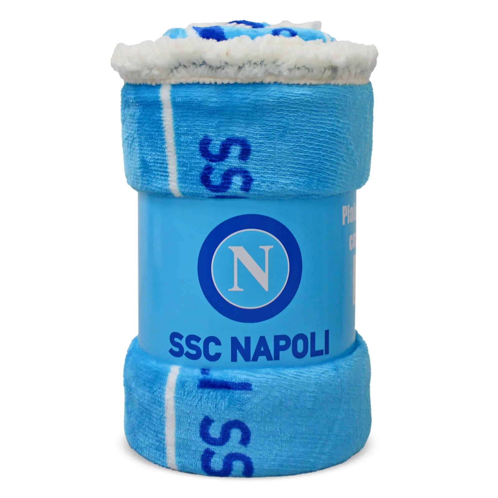 SSC Napoli Plaid agnellato ufficiale coperta stampata logo 2411S17