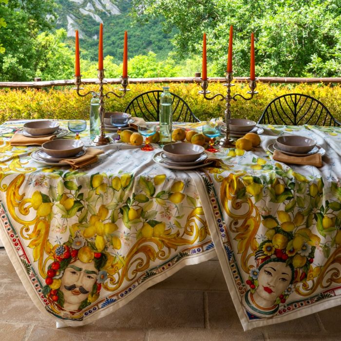 Tessitura Toscana Telerie Tovaglia e Runner in M.Lino Zagara - Varie Dimensioni