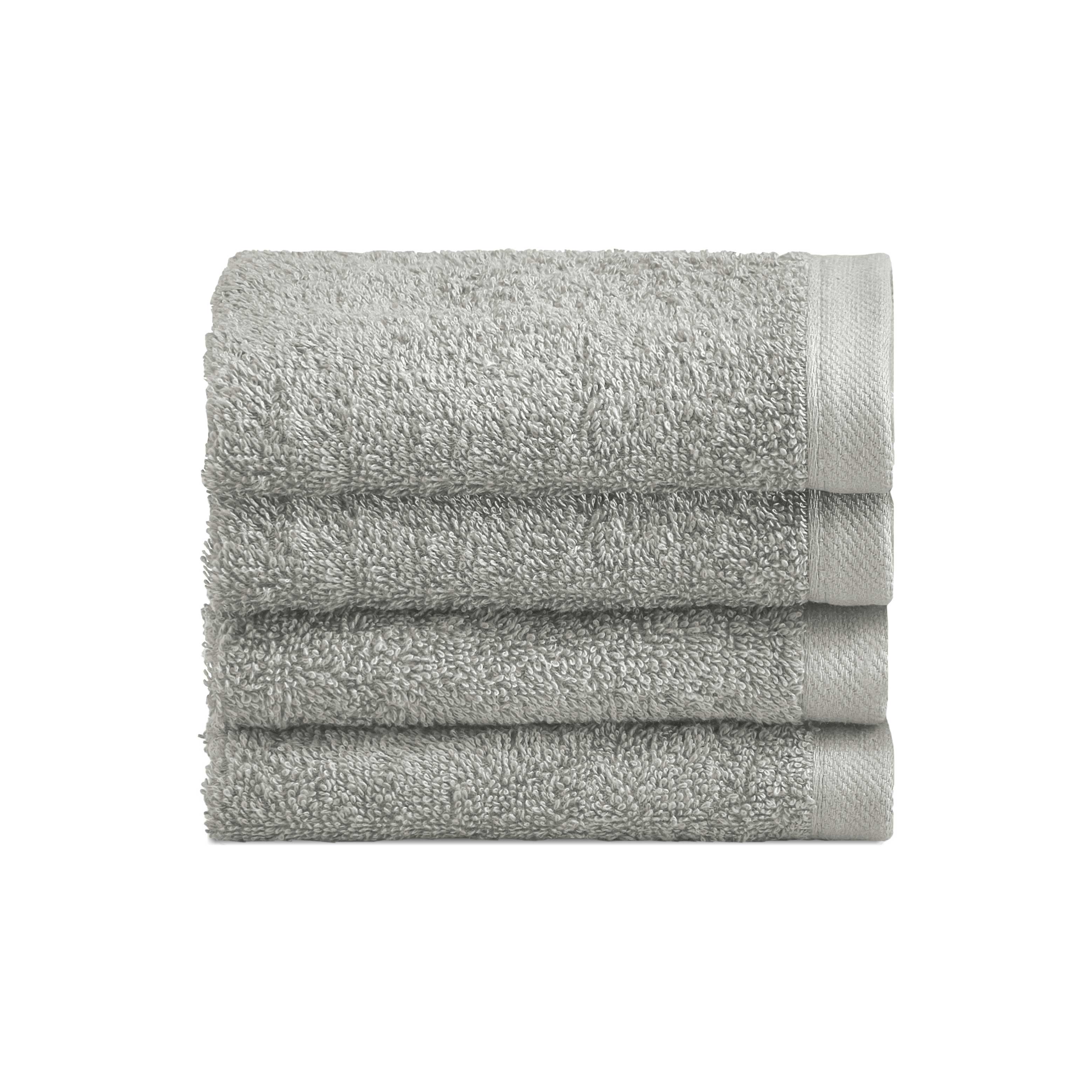 Biancoperla Set 4 Lavette in Spugna di Cotone Tinta Unita - Perla