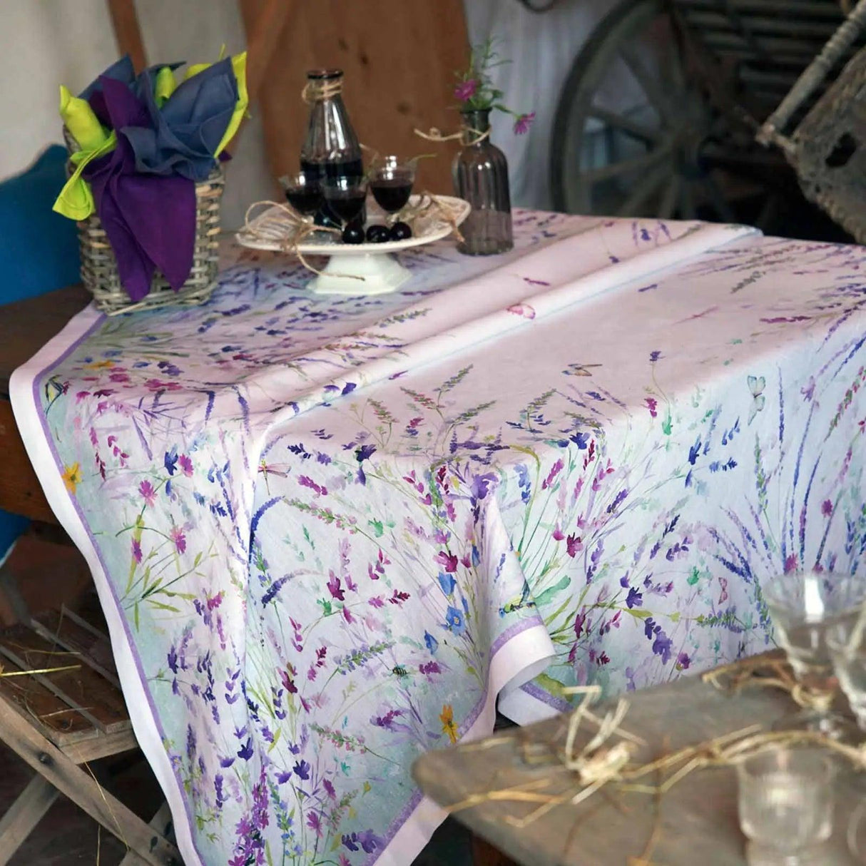 Tessitura Toscana Telerie Tovaglia da Tavola in 100% Puro lino Spigo - Passarelli Biancheria