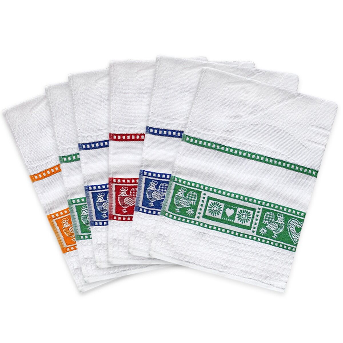 Maestri Cotonieri Confezione 6 Strofinacci Spugna Elba Gallina 2602S