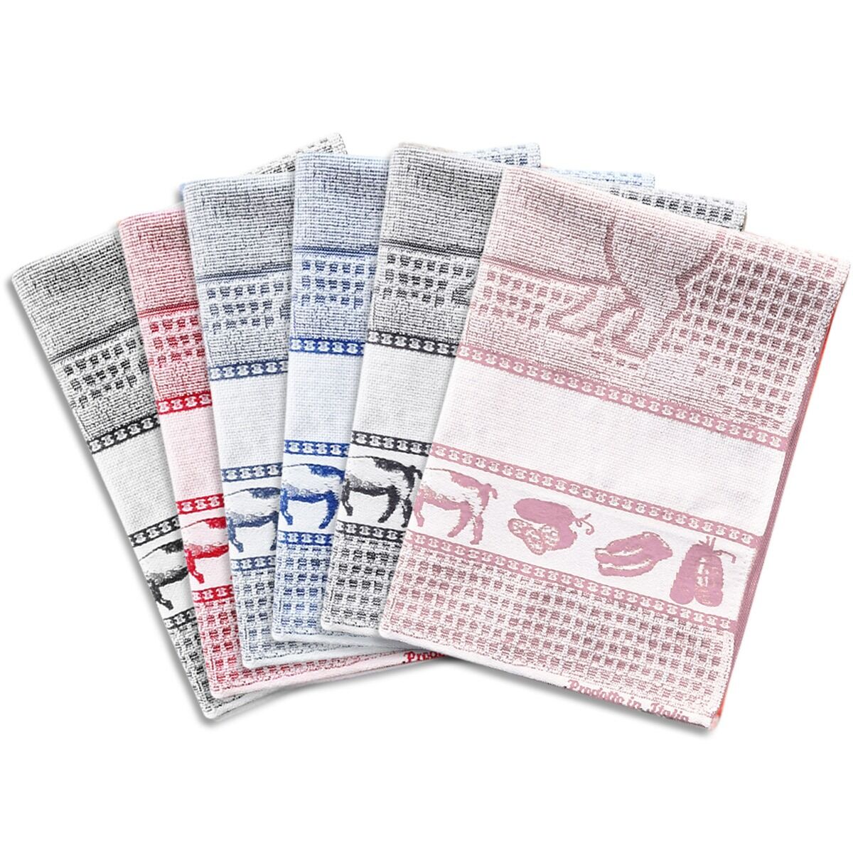 Maestri Cotonieri Confezione 6 Strofinacci Spugna Elba Salumi 2602S