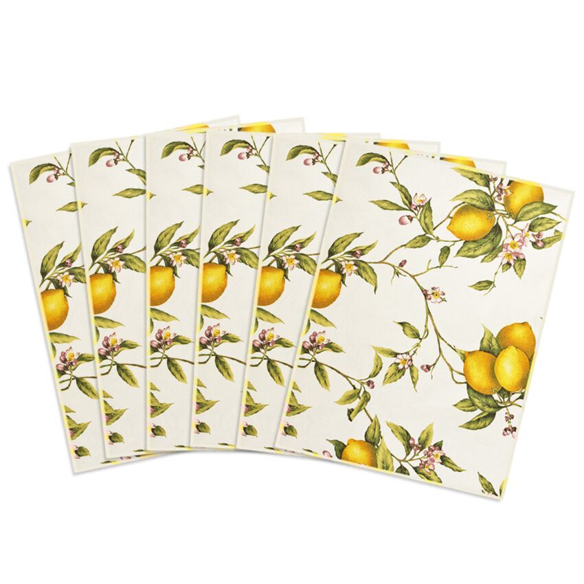 Set 6 Strofinacci LIMONI SORRENTO By Maestri Cotonieri