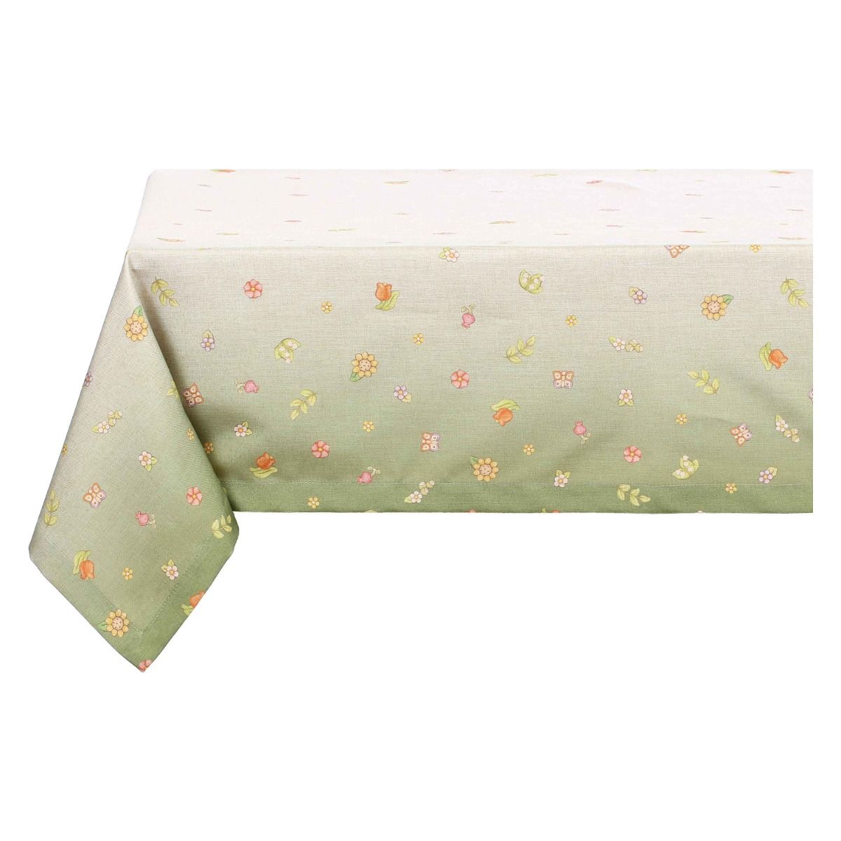 THUN® Tovaglia Antimacchia Country Flowers Green - Varie Dimensioni 2504S