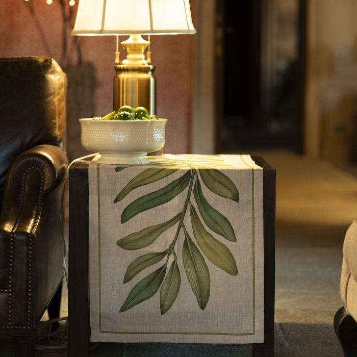 Tessitura Toscana Telerie Runner in Puro lino Tamarindo