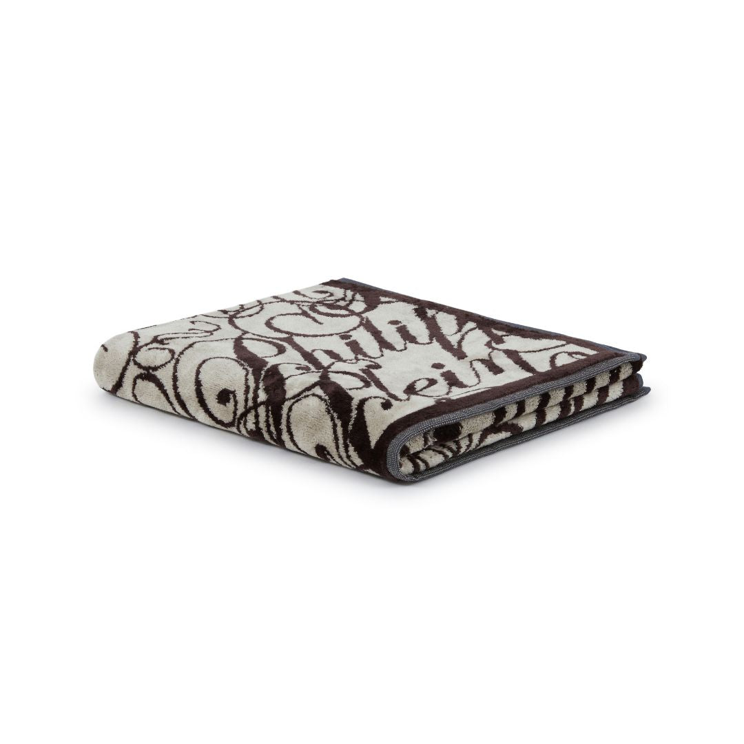Philipp Plein Telo Bagno Script Moderno in Spugna