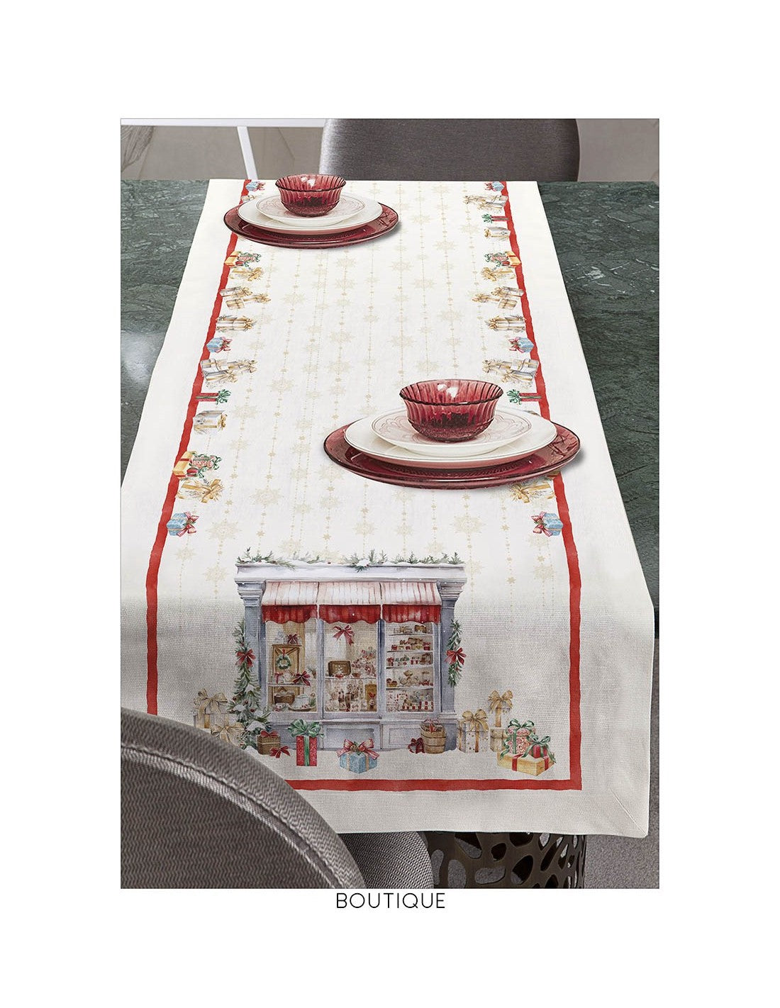 Tessitura Randi Runner Natalizio 50x150cm. 2011S26 - Vari disegni