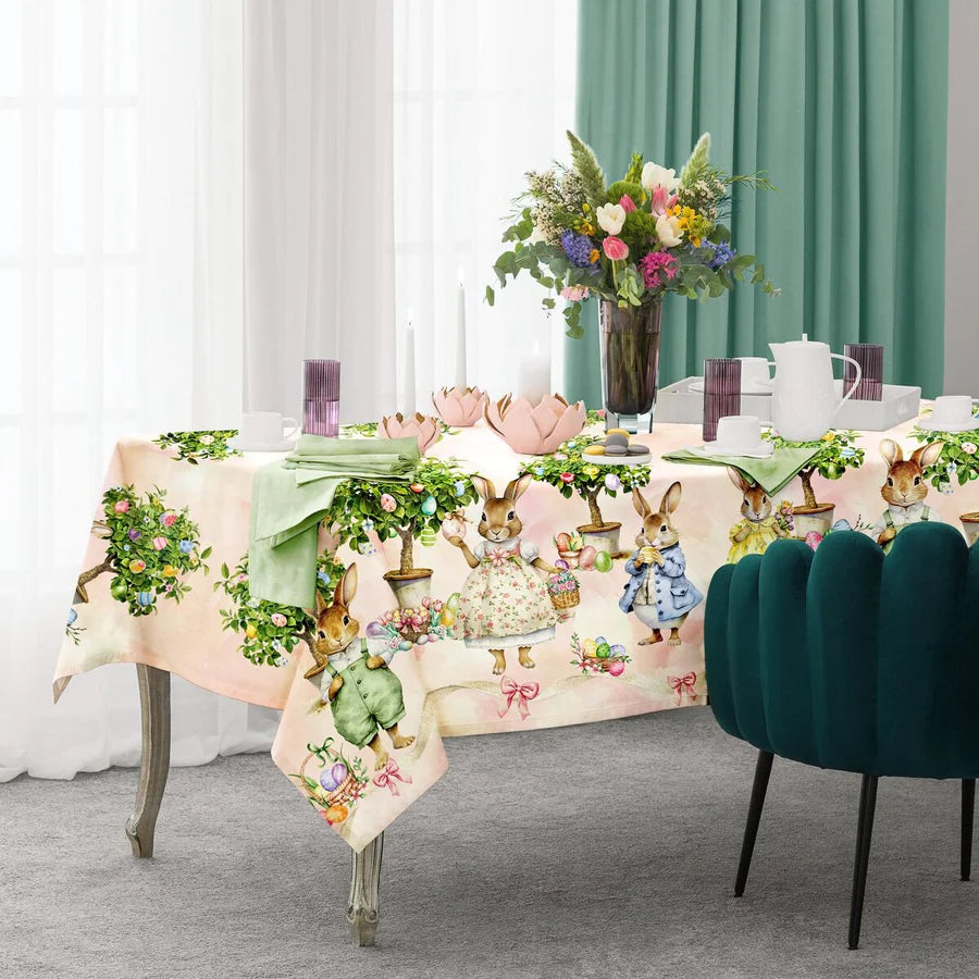 Maestri Cotonieri Tovaglia da 18 in cotone Disegno Albero delle Uova