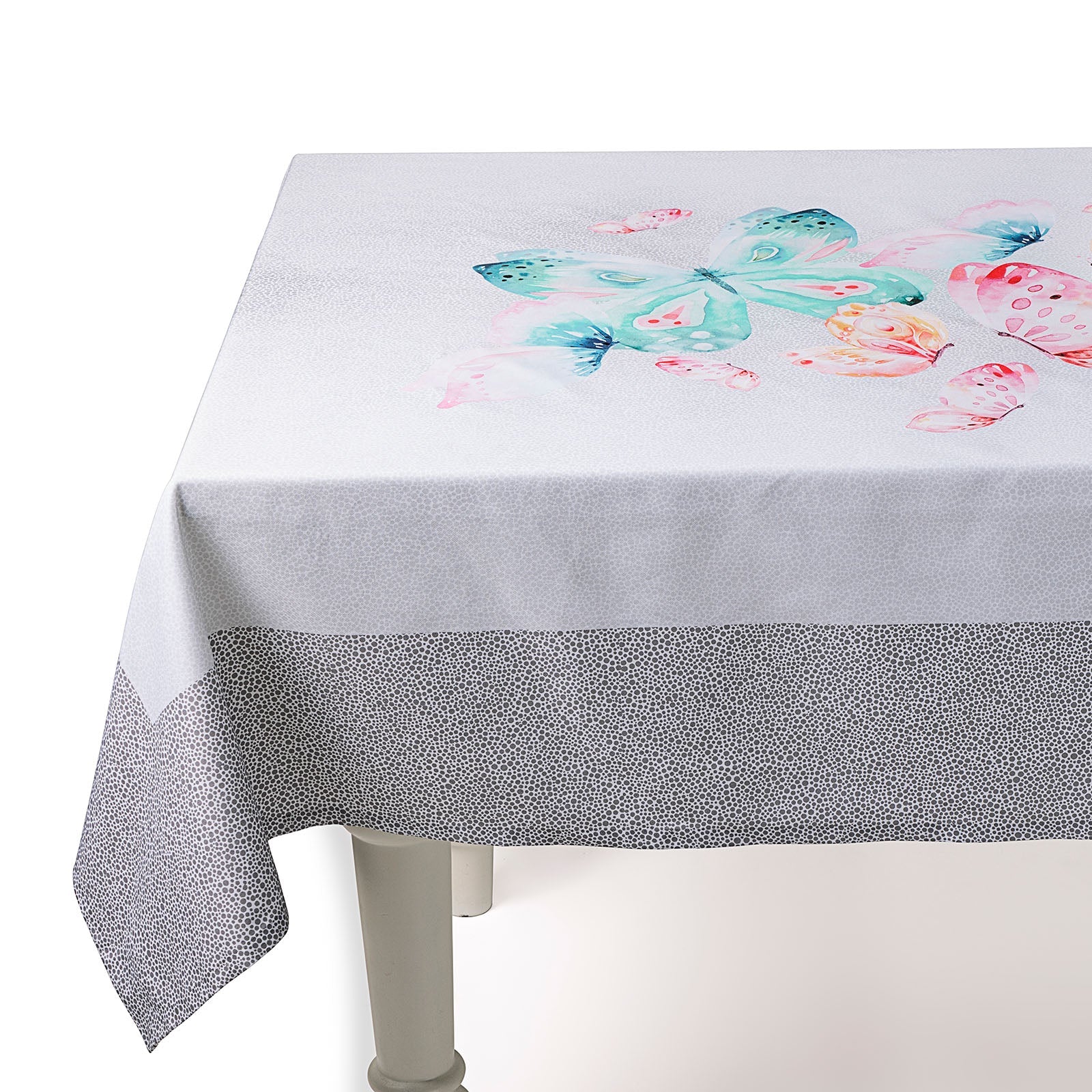 Caleffi Tovaglia in Puro Cotone Stampa Digitale Farfalle 2505S - Varie Dimensioni