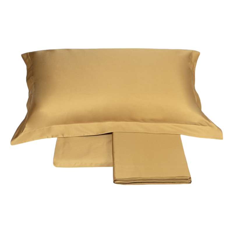 Fazzini Completo Lenzuola Matrimoniale in Raso di Cotone Finissimo Trecento S130