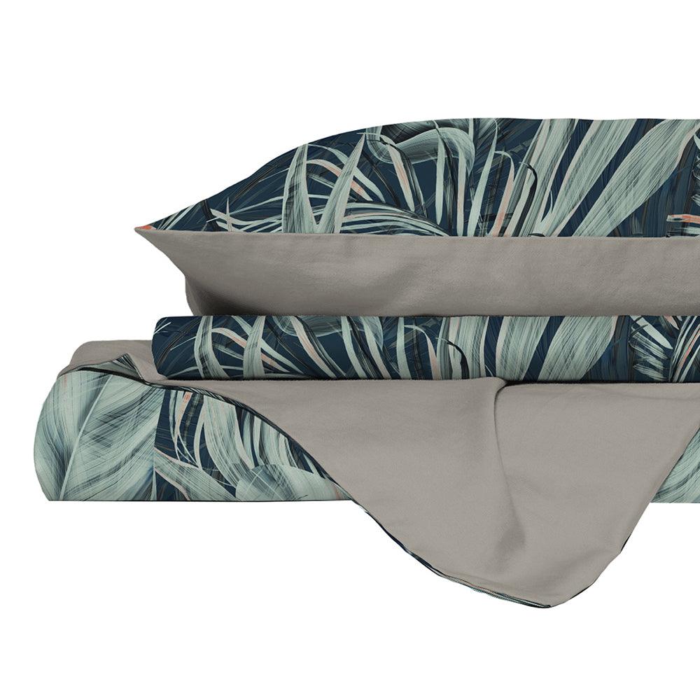 Parure Copripiumino con Federe Stampato in Microfibra Tropical - Dimensioni Varie - Passarelli Biancheria