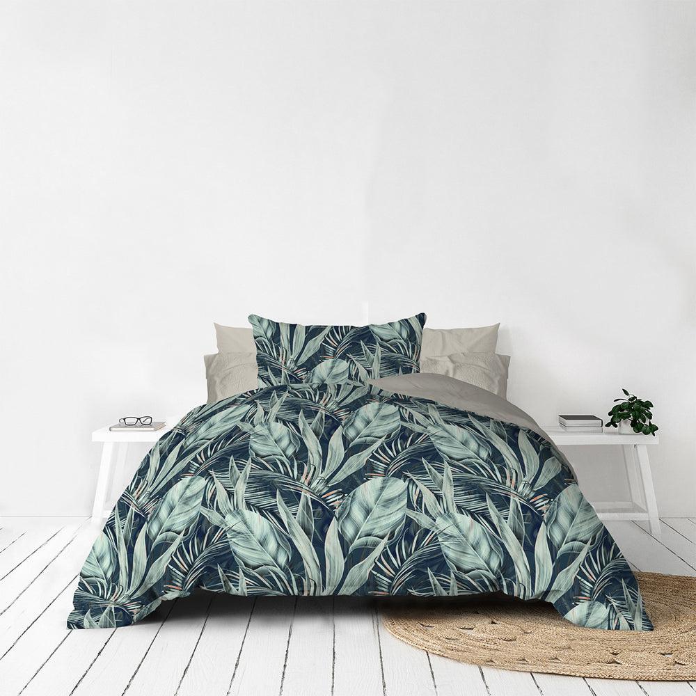 Parure Copripiumino con Federe Stampato in Microfibra Tropical - Dimensioni Varie - Passarelli Biancheria