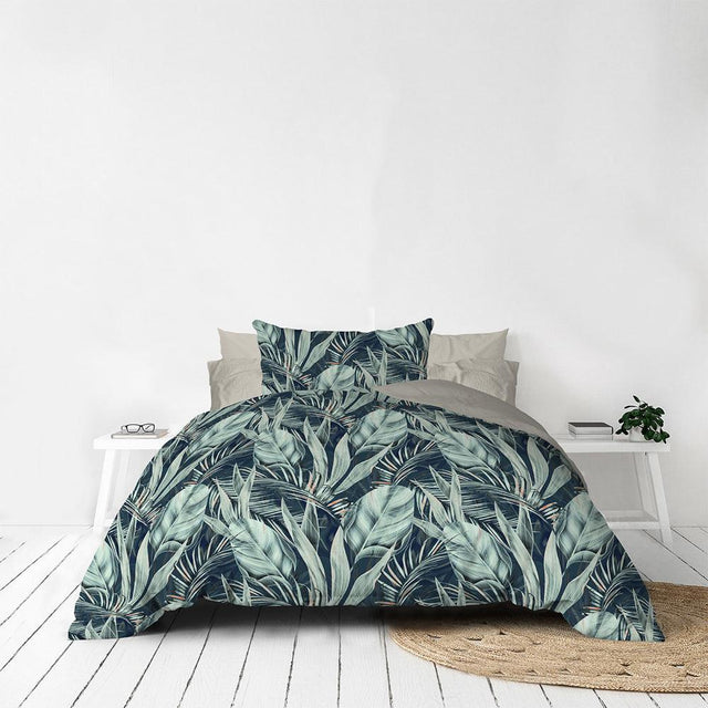 Parure Copripiumino con Federe Stampato in Microfibra Tropical - Dimensioni Varie - Passarelli Biancheria