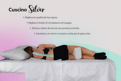Cuscino Posturale Silver per Sciatalgia Gambe Schiena in Poliuretano Bianco S13 - Passarelli Biancheria