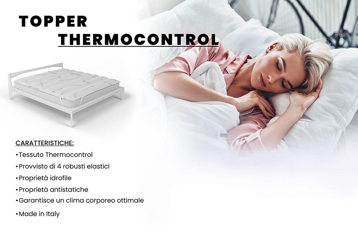 Topper Coprimaterasso Trapuntato Thermocontrol - Varie Dimensioni - Passarelli Biancheria