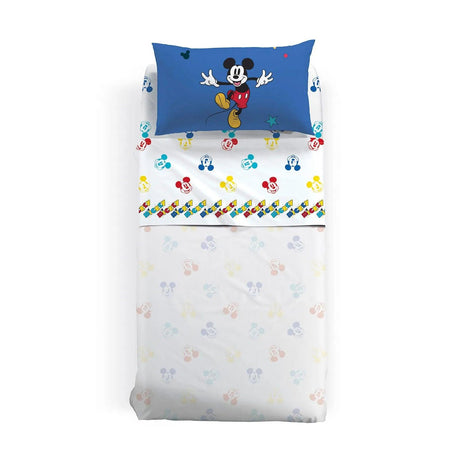 Caleffi Completo Lenzuola per Letto Singolo Mickey Retro D40 - Passarelli Biancheria