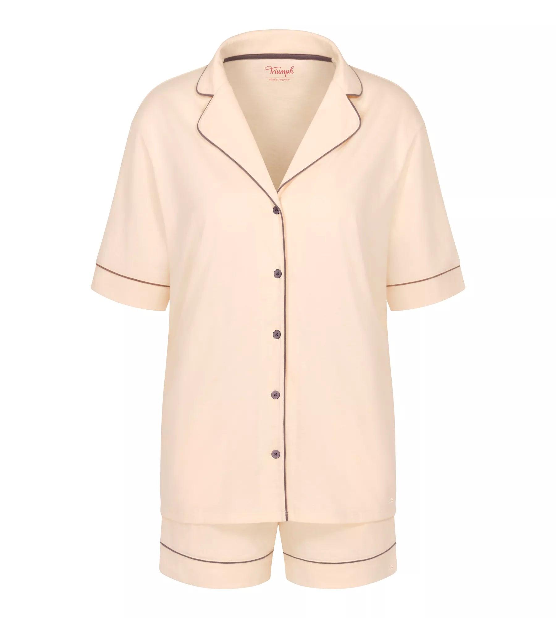 Triumph Pigiama Corto da Donna a Maniche Corte Boyfriend 02 PSK 10214946 S40 - Passarelli Biancheria