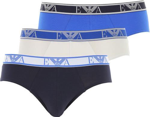 Emporio Armani Slip Uomo Set 3 Slip Elastico Logo Assortito 58110 S37 - Passarelli Biancheria