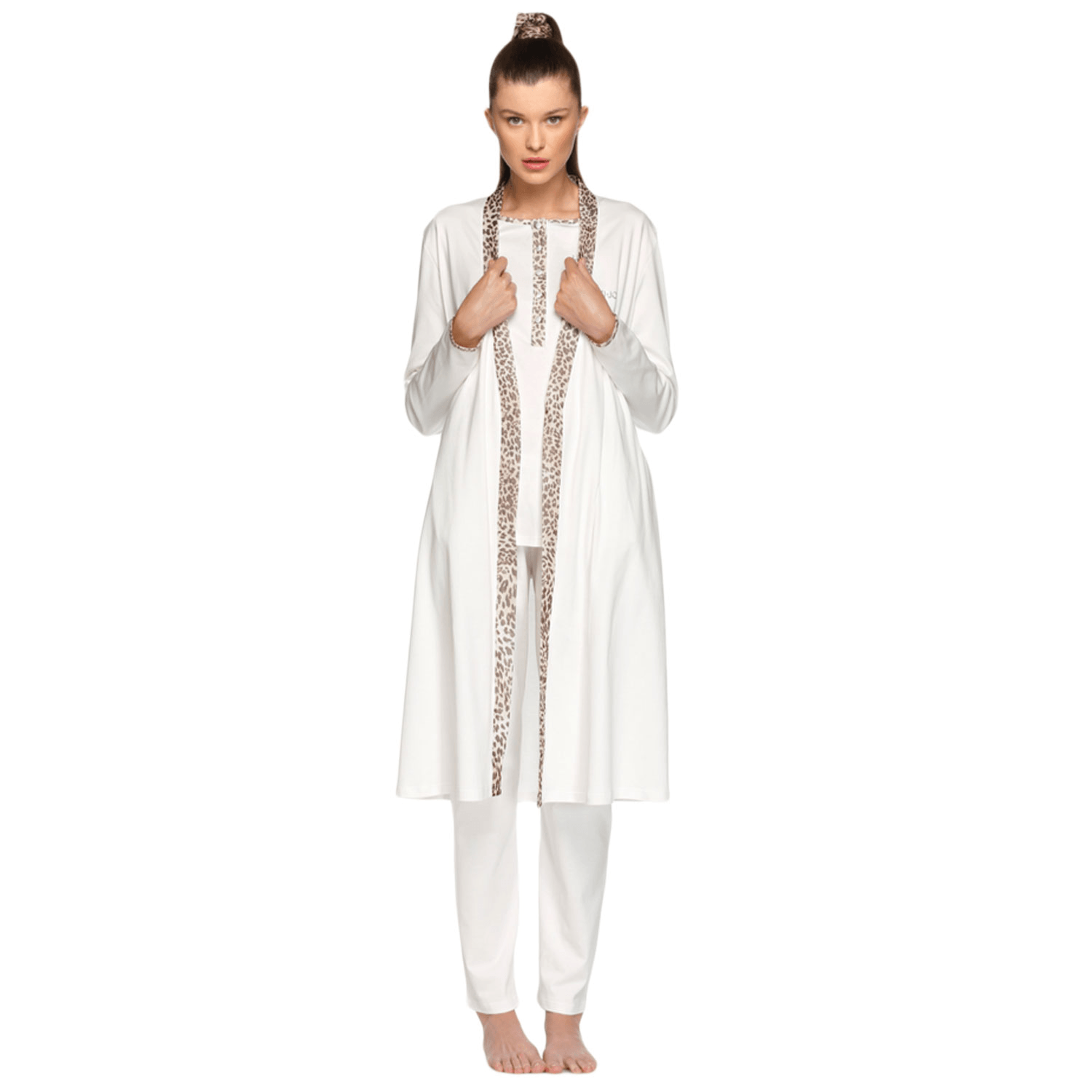 Liu Jo Vestaglia Leggera Donna Cotone Maniche Lunghe Dulcamara DL0010 S90 - Passarelli Biancheria