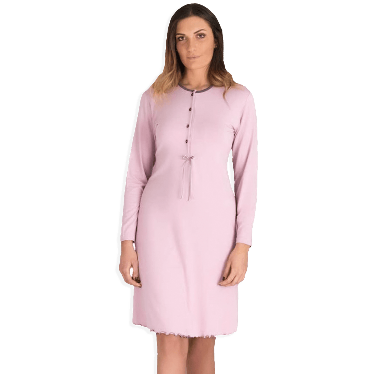 Amica Camicia da Notte in Viscosa Maniche Lunghe 72A352 - Passarelli Biancheria