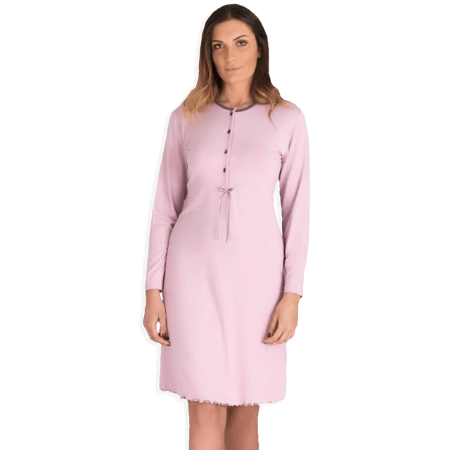 Amica Camicia da Notte in Viscosa Maniche Lunghe 72A352 - Passarelli Biancheria