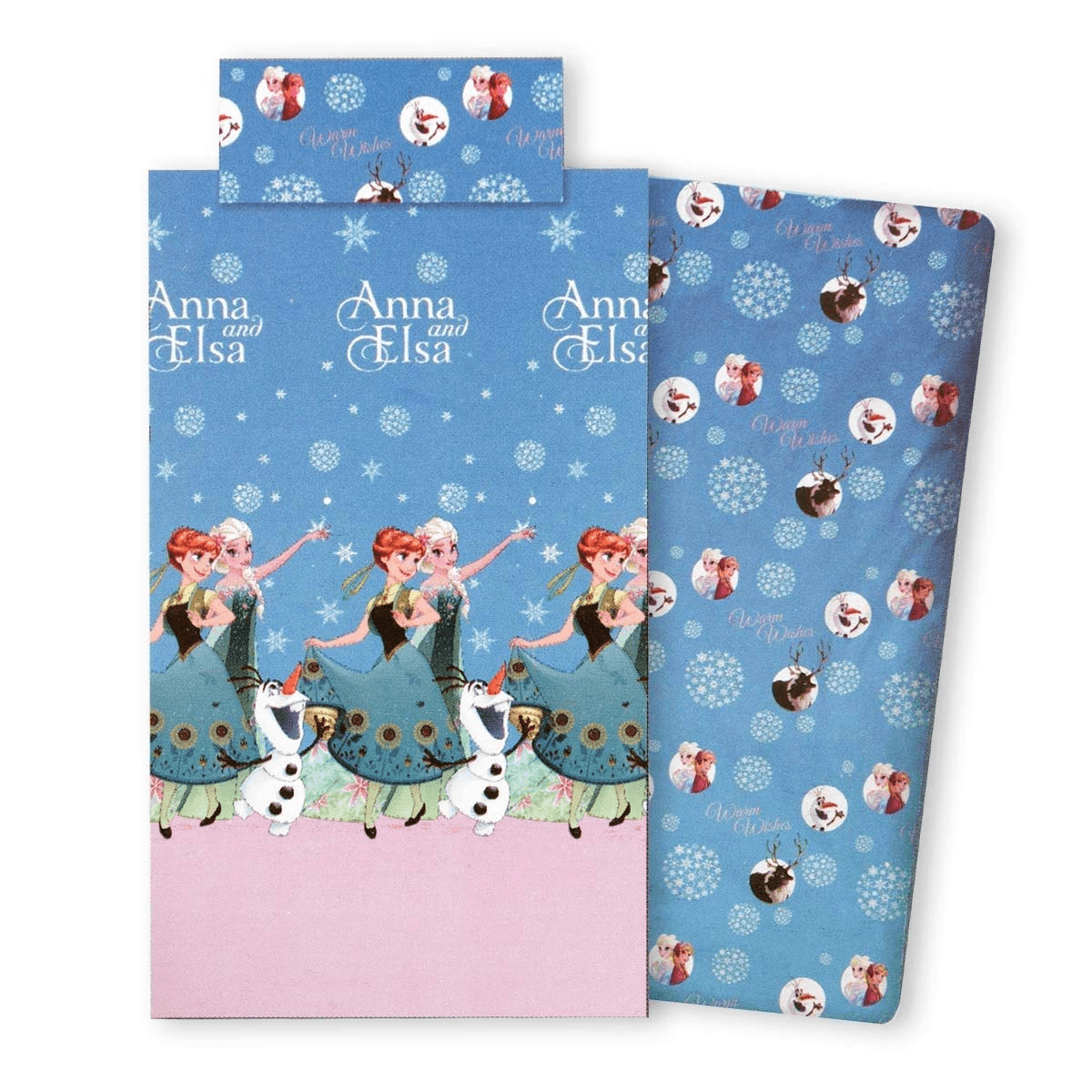Completo lenzuola per Letto Singolo Frozen Anna and Elsa in Puro Cotone D34 - Passarelli Biancheria