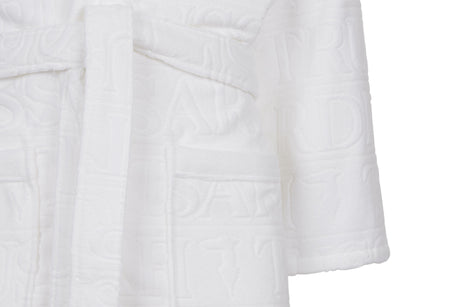 Trussardi Home Accappatoio con Cappuccio in Puro Cotone Overlogo S120 - Passarelli Biancheria