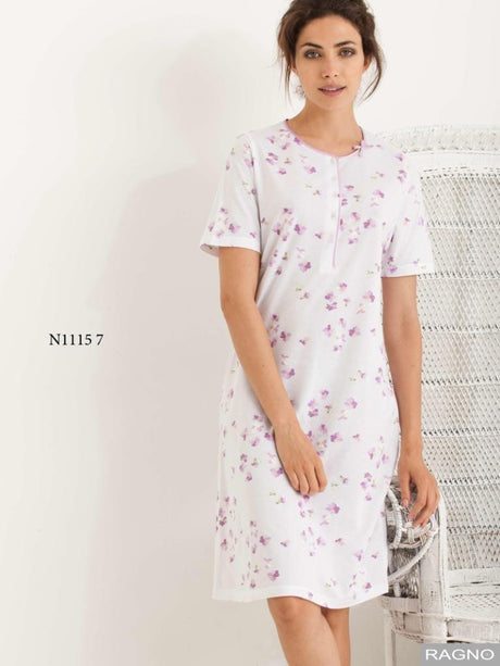 Ragno Camicia da notte Maniche Corte in jersey di cotone N11157 S36 - Passarelli Biancheria