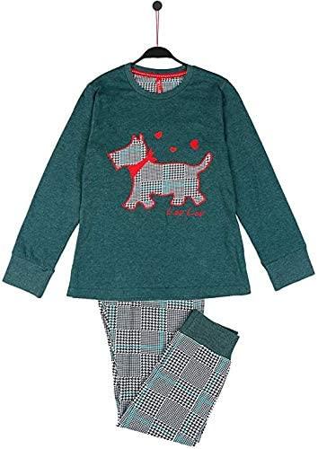 Admas Pigiama Bambina caldo cotone scozzese pied de poule 54275 S22 - Passarelli Biancheria