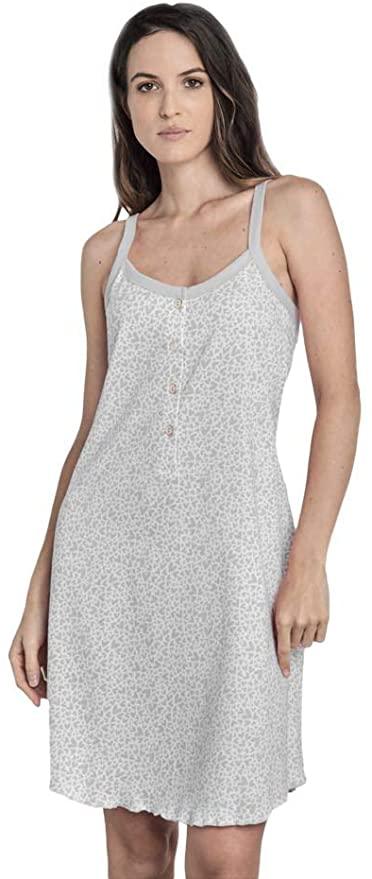 Lingery Camicia da Notte per Donna a Spallina Stretta in Puro Cotone Jersey 9581 S22 - Passarelli Biancheria