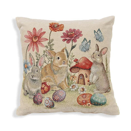 Federa Cuscino Arredo Pasquale in Gobelin Piazzato S70 - Passarelli Biancheria