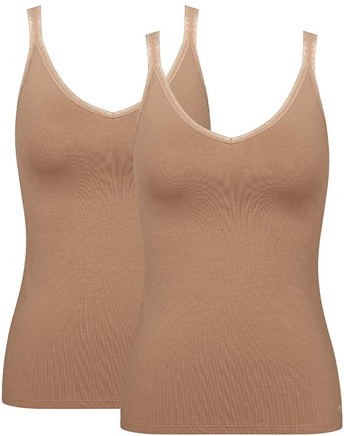 Sloggi Donna Confezione 2 Canottiere Go Shirt Top 10207356 S29 - Passarelli Biancheria