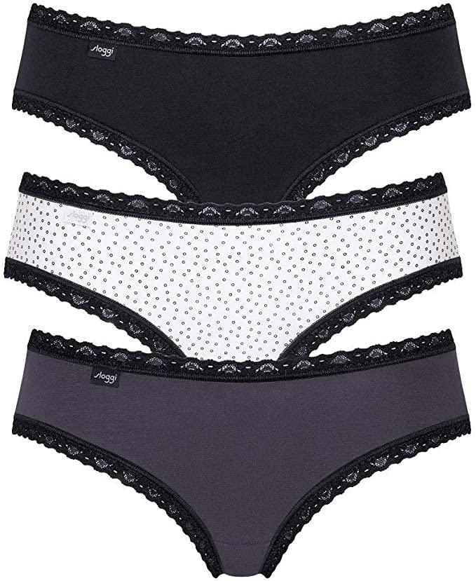 Sloggi Donna 24/7 Weekend Hipster C3P 3 Slip Hipster S10 - Varie Fantasie - Passarelli Biancheria