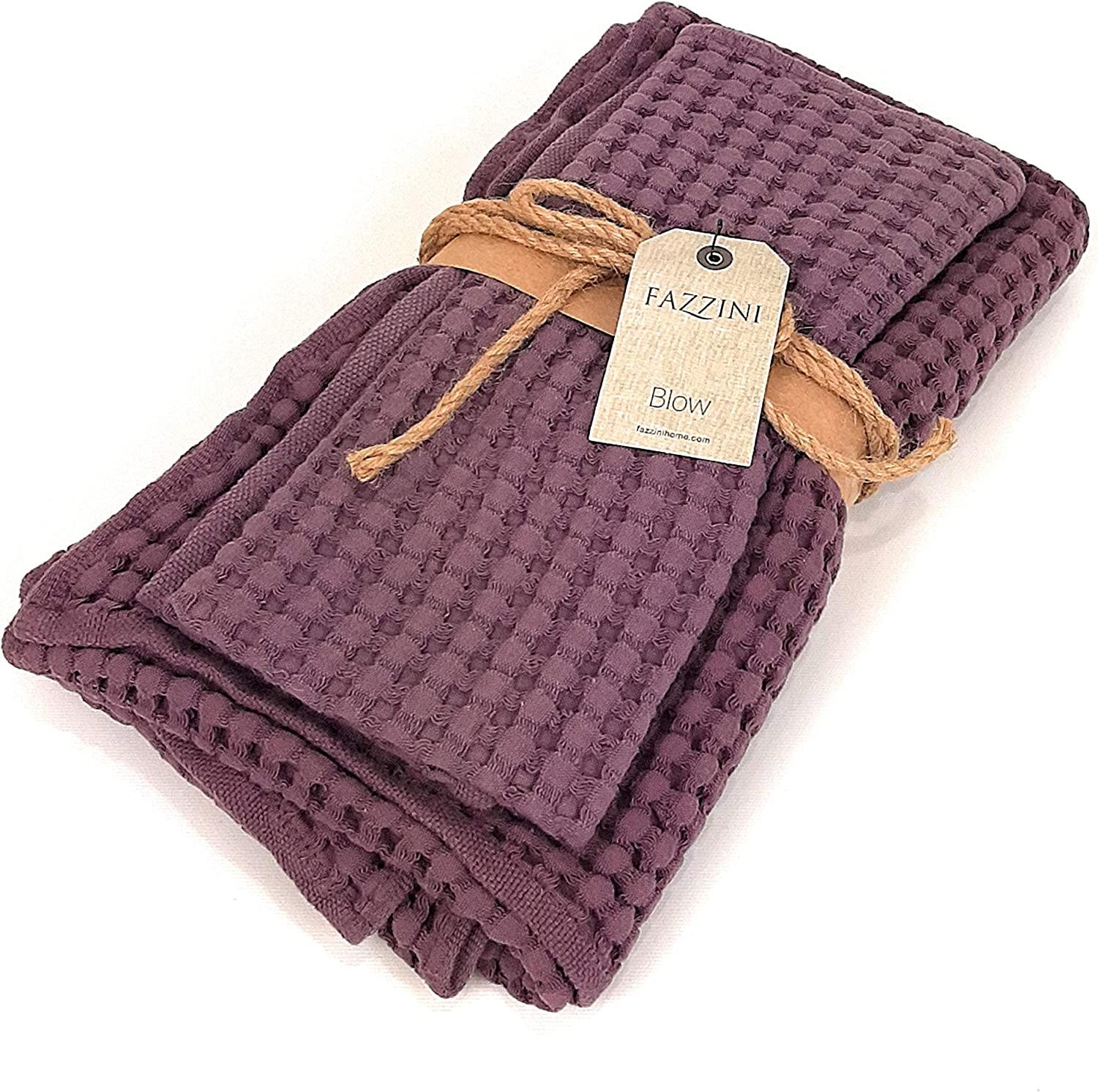 Fazzini Set Asciugamani 1+1 nido d'ape 100% Cotone Nettare D23 - Passarelli Biancheria