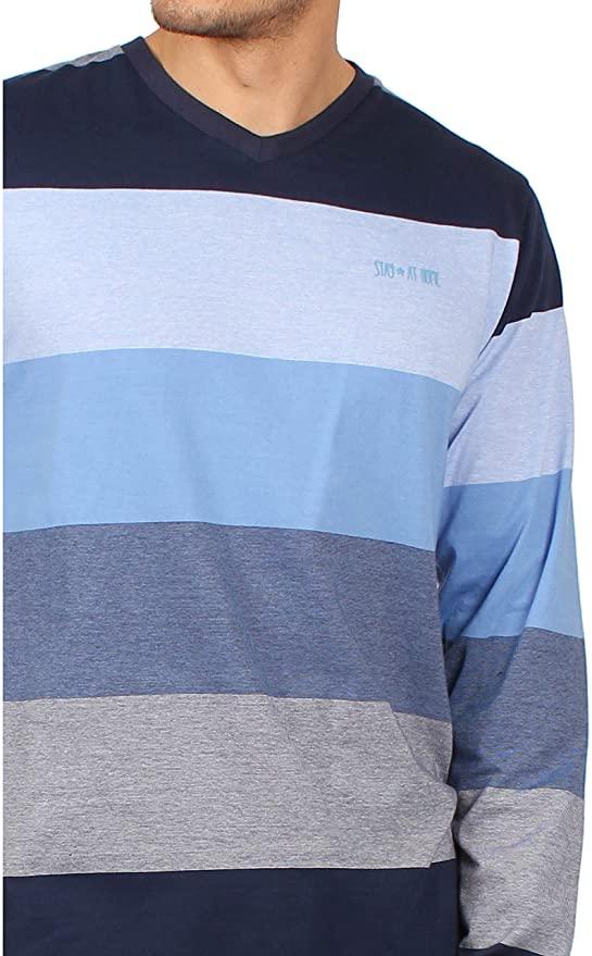 Admas Pigiama da Uomo in Cotone Leggero Maniche Lunghe 54285 S30 - Passarelli Biancheria