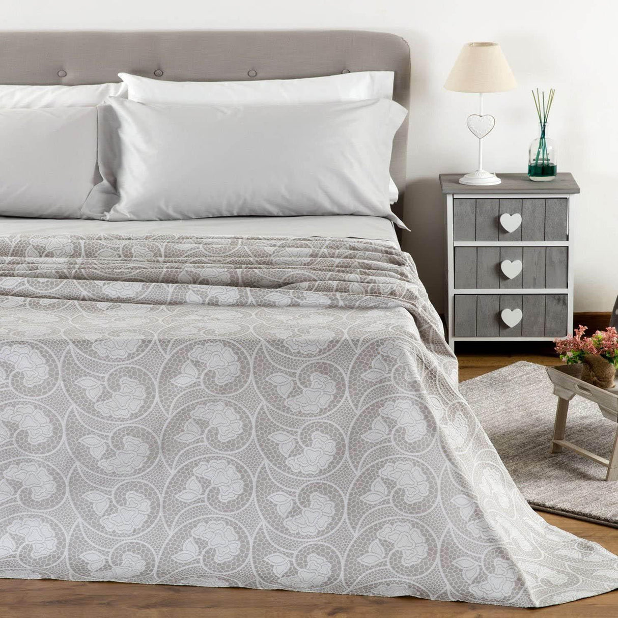 Riviera Copriletto Singolo Estivo in Cotone Marlettaia S30 - Passarelli Biancheria