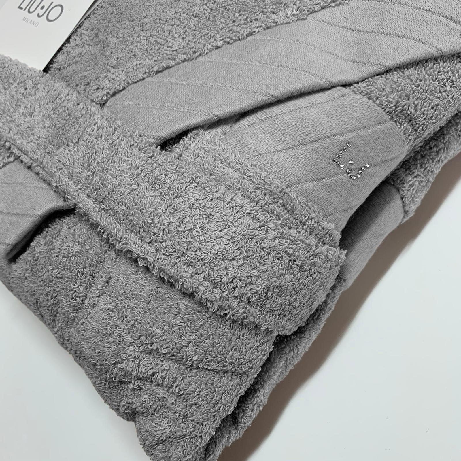 Liu Jo Accappatoio Unisex con Cappuccio Diagonal LB791B S140 - Passarelli Biancheria