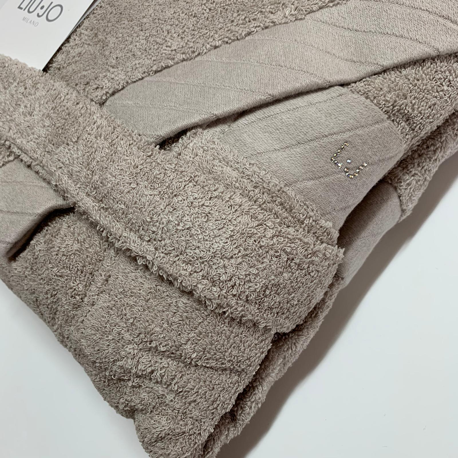 Liu Jo Accappatoio Unisex con Cappuccio Diagonal LB791B S140 - Passarelli Biancheria