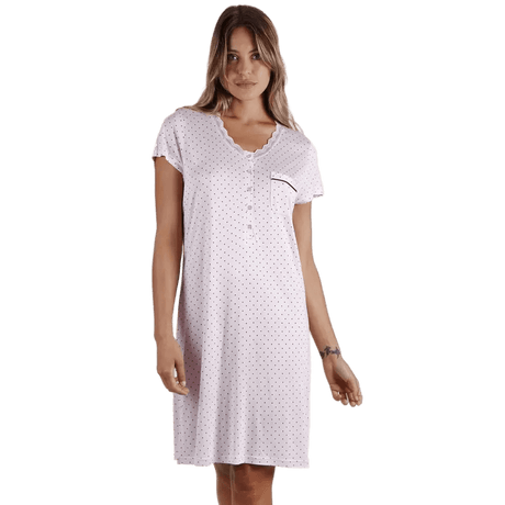 Admas Camicia da Notte Maniche Corte in Viscosa 51589 S30 - Passarelli Biancheria