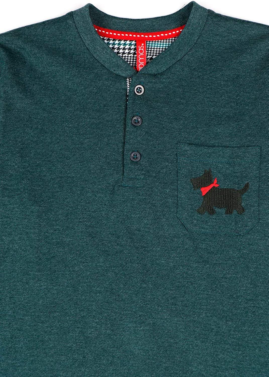 Admas Pigiama Bambino caldo cotone scozzese pied de poule 54286 S22 - Passarelli Biancheria