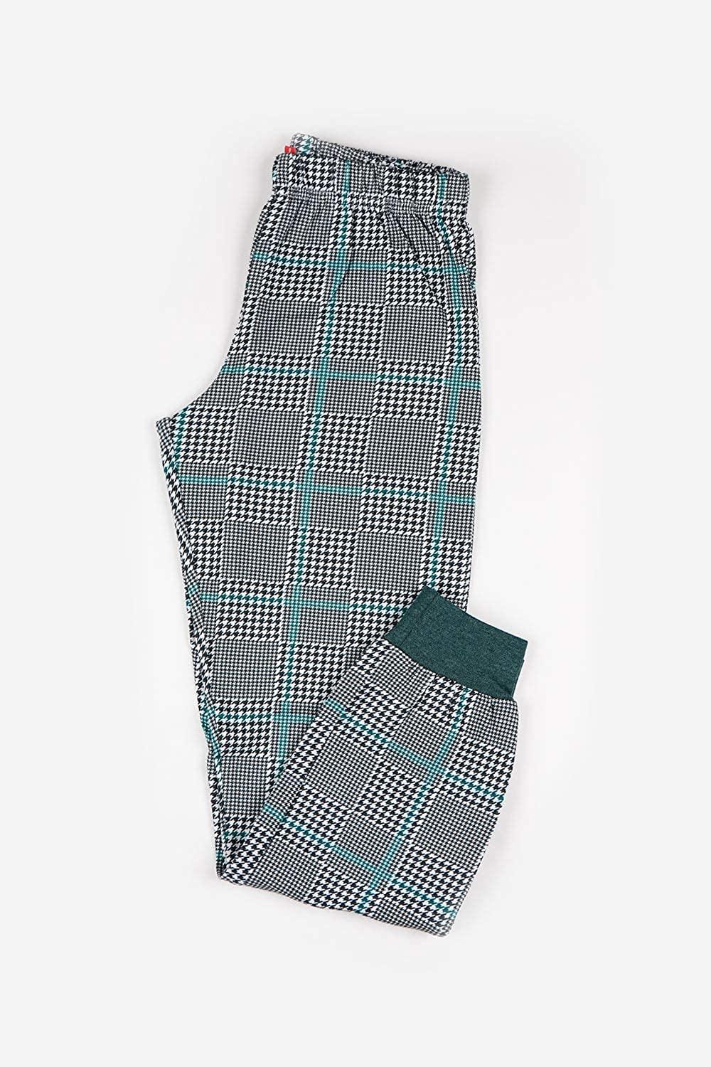 Admas Pigiama Bambino caldo cotone scozzese pied de poule 54286 S22 - Passarelli Biancheria