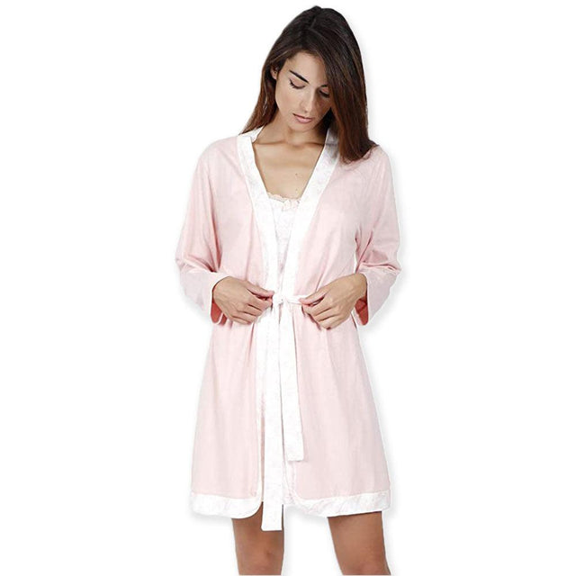 Admas Vestaglia da Donna in Cotone Leggero Maniche Lunghe 57407 S24 - Passarelli Biancheria