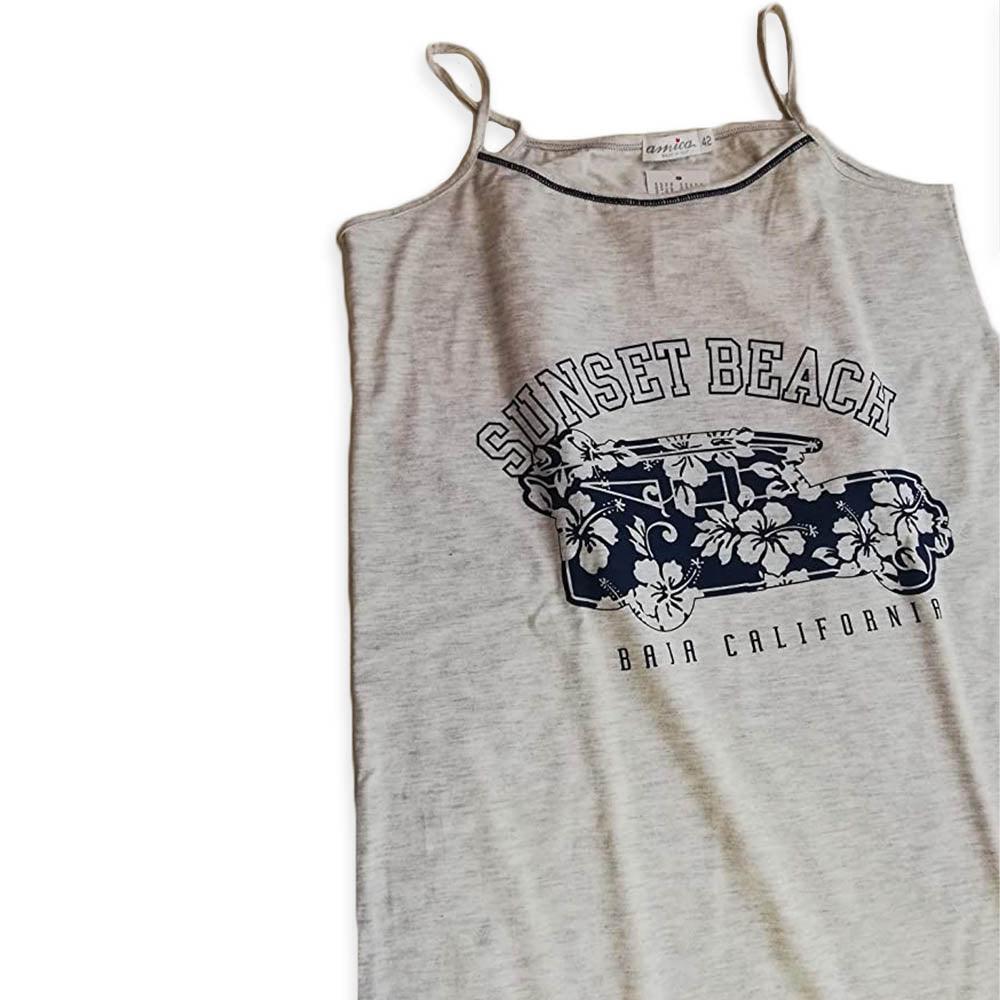 Amica Camicia da Notte Estiva per Donna a Bretelle 91A702 S25 - Passarelli Biancheria