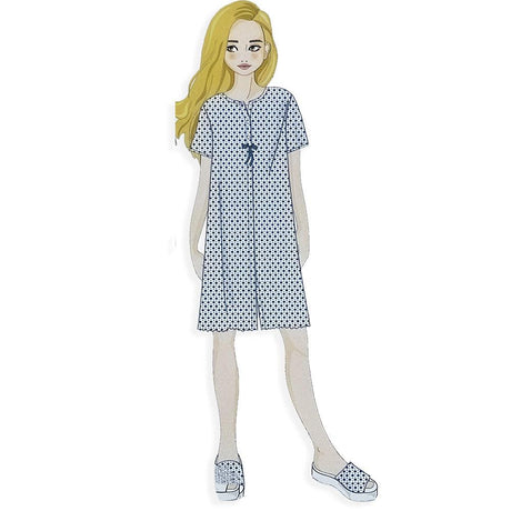 Amica Camicia da Notte Estiva Maniche Corte Aperta Avanti 21A578 S38 - Passarelli Biancheria