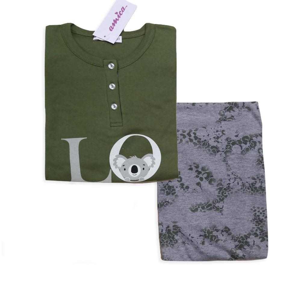 Amica Pigiama da Donna Invernale Caldo Cotone 22A616 S44 - Passarelli Biancheria