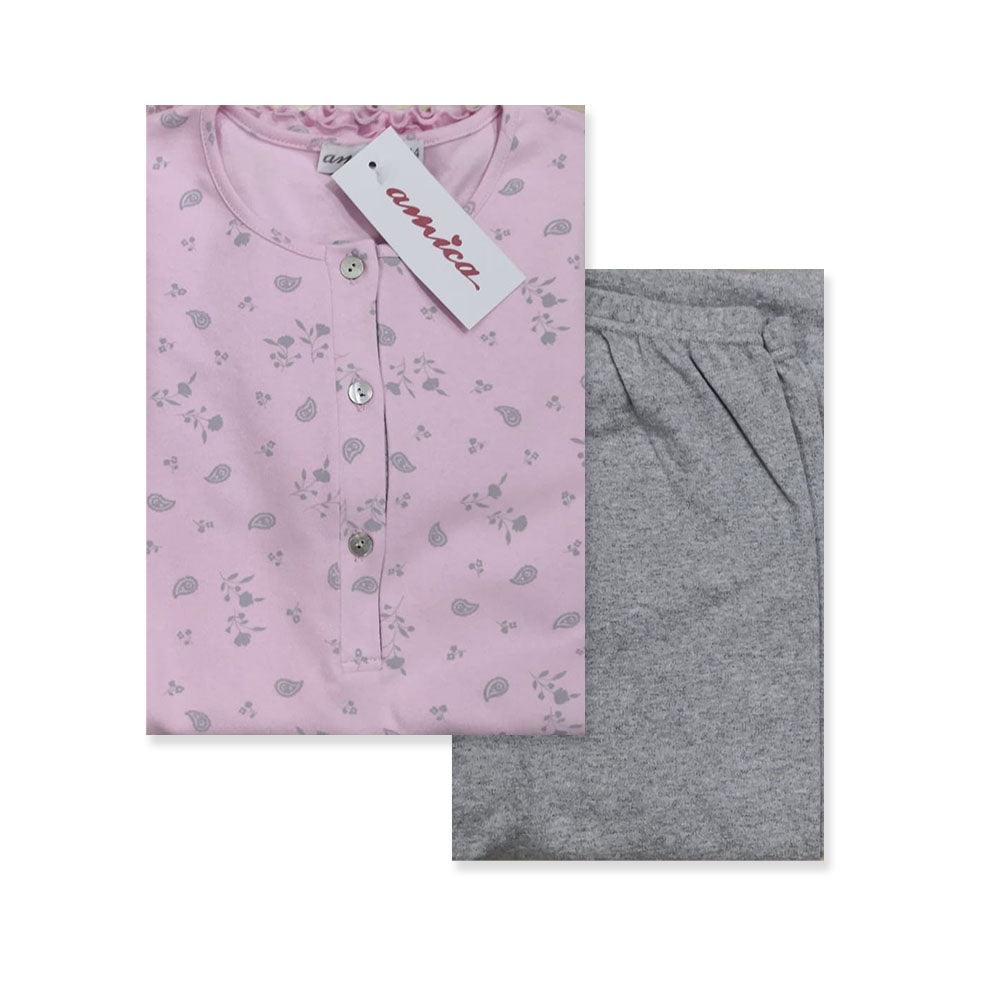 Amica Pigiama Invernale in Caldo Cotone da Donna A450 S40 - Passarelli Biancheria