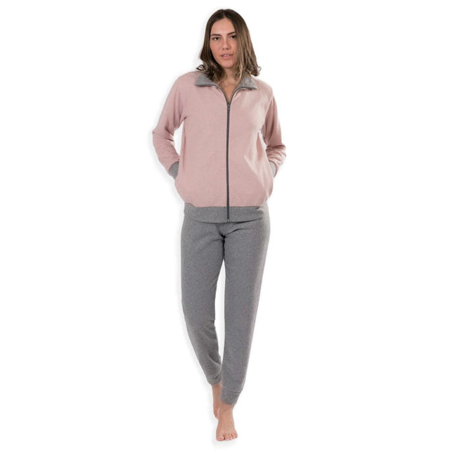 Amica Pigiama Tuta Casa Invernale da Donna con Zip 22A648 S44 - Passarelli Biancheria