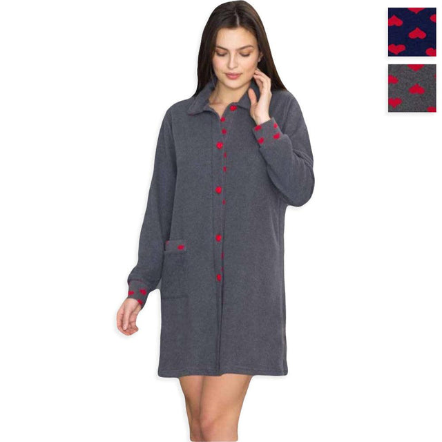 Amica Vestaglia Donna Invernale Punto Milano con collo A619 S27 - Passarelli Biancheria