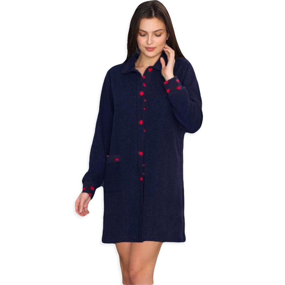 Amica Vestaglia Donna Invernale Punto Milano con collo A619 S27 - Passarelli Biancheria