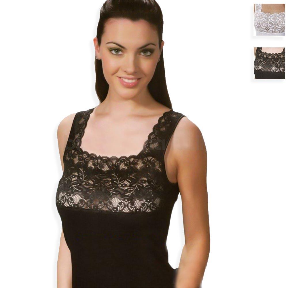 Antonella Canottiera Spalla Larga Invernale Lana-Cotone da Donna 62089 S16 - Passarelli Biancheria